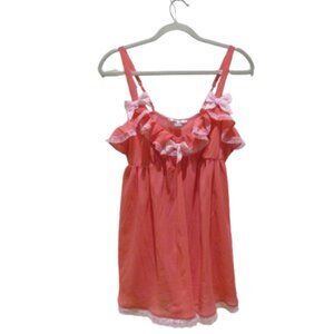 VINTAGE VICTORIA'S SECRET Y2K Milkmaid Babydoll Ruffle Lingerie Slip Coquette